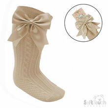 Load image into Gallery viewer, Girls Knee High Large Ribbon Socks