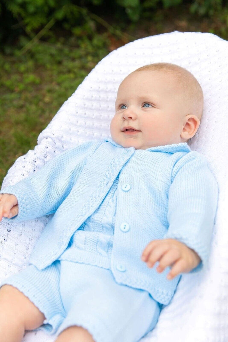 Hydrangea Baby Blue Button Down Cardigan