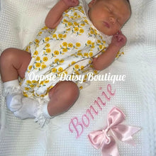 Load image into Gallery viewer, Personalised Baby Shawl Blanket with Ribbon Christening Shawl