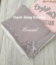 Load image into Gallery viewer, Personalised Baby Blanket Shawl Cosy Sherpa Back X 6 Colours