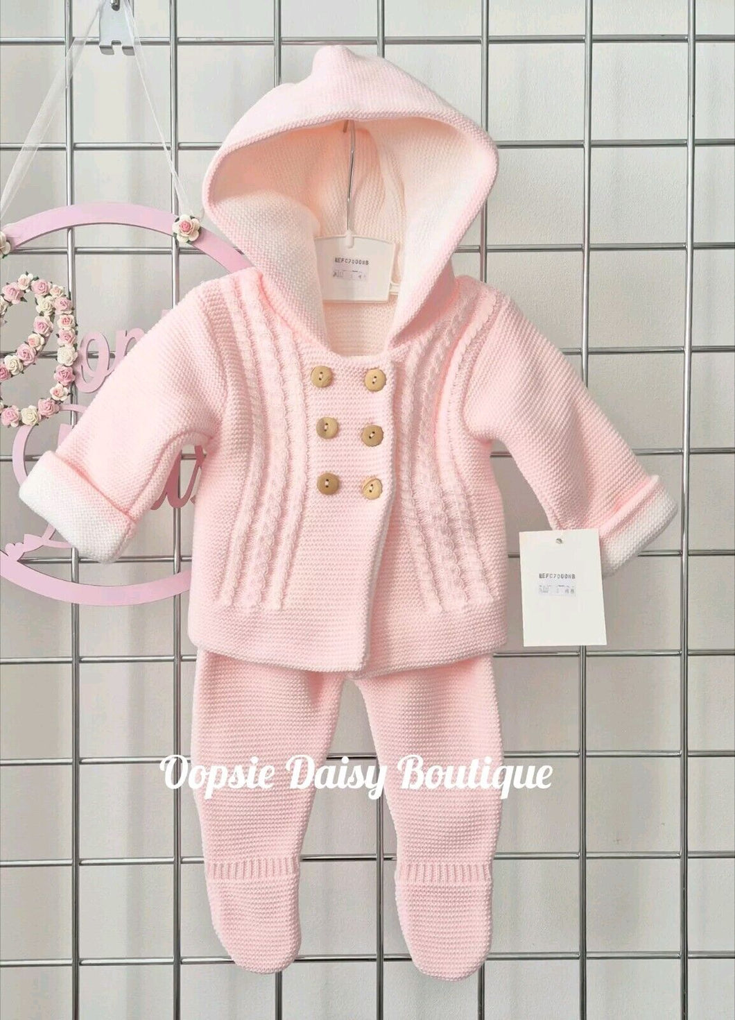 Baby Girls Hooded Pram Suit 2 Piece
