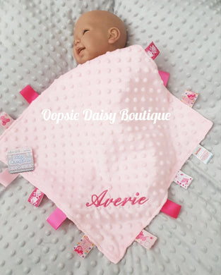 Personalised Baby Comforter Taggie Blanket