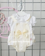 Load image into Gallery viewer, Cream Pretty Waffle Romper &amp; Blouse Sets