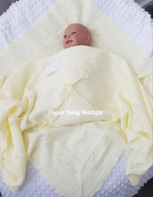 Load image into Gallery viewer, Lemon Spanish Knitted Ribbon Blanket Shawl