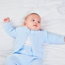 Load image into Gallery viewer, Boys Blue Knitted Cable Knitted Suit 2 Piece - Dandelion