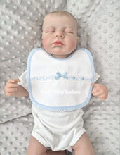 Load image into Gallery viewer, Spanish Baby Bib Ribbon Slot