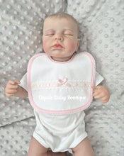 Load image into Gallery viewer, Spanish Baby Bib Ribbon Slot
