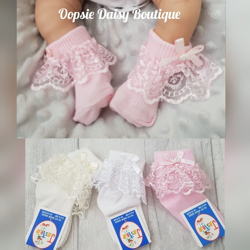 Baby Girls Frilly Ankle Socks