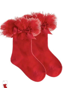 Baby Girls Frilly Ankle Socks Tutu Ribbon