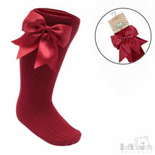 Load image into Gallery viewer, Girls Knee High Large Ribbon Socks