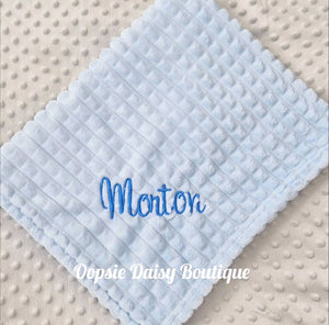 Personalised Baby Blanket Supersoft Waffle Design