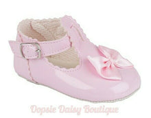Load image into Gallery viewer, Baby Girls Pink Baypods Ribbon Shoes 0-18mth