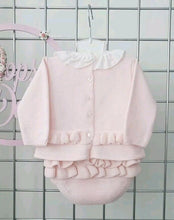 Load image into Gallery viewer, Girls Pretty Knitted Jam Pants Set Frilly Bum
