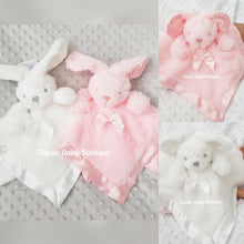 Load image into Gallery viewer, Baby Bunny Comforter with Ribbon - Baby Blanket