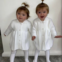 Load image into Gallery viewer, Girls Pearl Button Knitted Pram Coat Dandelion