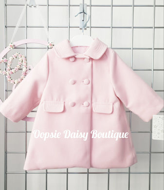 Girls Pink Traditional Style Coat