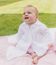 Load image into Gallery viewer, Girls Pearl Button Knitted Pram Coat Dandelion