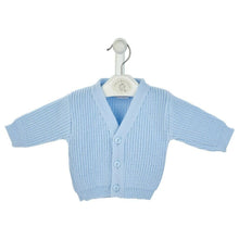 Load image into Gallery viewer, Blue Knitted Baby Cardigan  - Dandelion