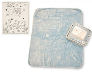 Embossed Baby Blanket Mink Supersoft Teddy Bear Design