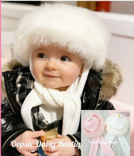 Load image into Gallery viewer, Baby Lovely Russian Style Hat with Attached Scarf Upto 5yrs