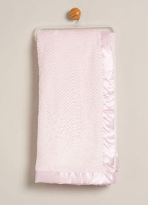 Supersoft Pink Baby Blanket Cosy Fleece Lined