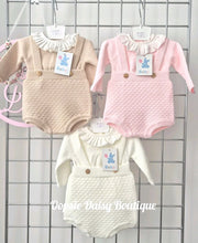 Load image into Gallery viewer, Girls Pretty Knitted Dungaree Jam Sets