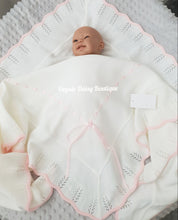 Load image into Gallery viewer, Spanish Knitted Ribbon Blanket Shawl