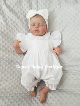 Load image into Gallery viewer, Girls White Broderie Romper All In One