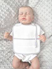 Load image into Gallery viewer, Spanish Baby Bib With Dummy Holder