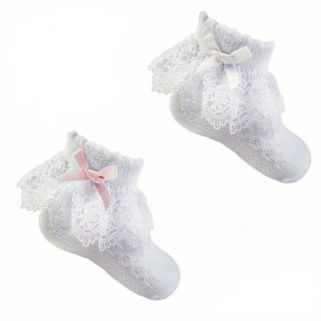 Baby Girls Frilly Ankle Socks
