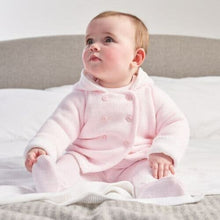 Load image into Gallery viewer, Pink Knitted Baby Jacket Cardigan Pram Coat - Dandelion