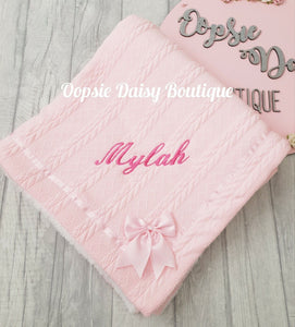 Personalised Baby Blanket Deluxe Supersoft x 6 Colours