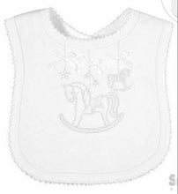 Load image into Gallery viewer, Baby Bib Rocking Horse Embroidered Design