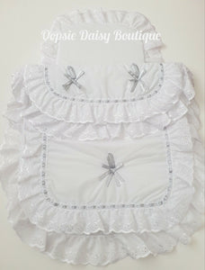Spanish Romany Style Baby Pram Set Quilt & Pillow Set