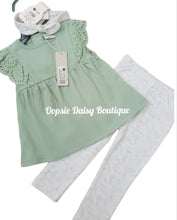 Load image into Gallery viewer, Girls Saige Green Leggings Set with Headband