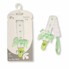 Load image into Gallery viewer, Spanish Dummy Clips Ribbon Slot Baby Elastic Dummy Clips