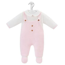 Load image into Gallery viewer, Girls Pink Knitted Dungaree Set 2 Piece - Dandelion