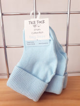 Load image into Gallery viewer, Blue Ankle Socks x 3 Pack 0-6mth 6-12mth 12-24mth