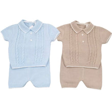 Load image into Gallery viewer, Boys Knitted Portuguese Shorts Set