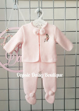 Load image into Gallery viewer, Pink Knitted Pom Pom Suit Pink Peter Rabbit - Dandelion