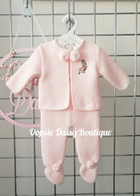 Load image into Gallery viewer, Pink Knitted Pom Pom Suit Pink Peter Rabbit - Dandelion