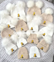 Load image into Gallery viewer, Winnie The Pooh Knitted Hats Boys Girls Pom Pom Hats Size 0-6yrs