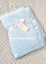 Load image into Gallery viewer, Supersoft Blue Baby Blanket Cosy Fleece Lined