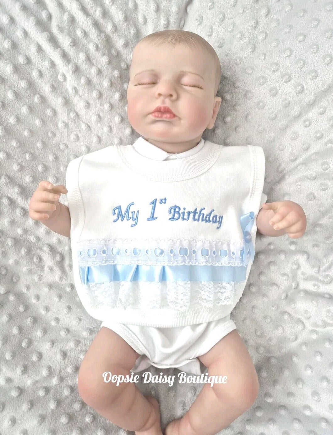 My 1st Birthday Bib Embroidered Design