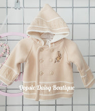 Load image into Gallery viewer, Beige Peter Rabbit Knitted Baby Jacket Cardigan - Dandelion Pramcoat