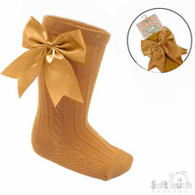Load image into Gallery viewer, Girls Knee High Large Ribbon Socks