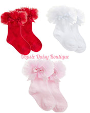 Load image into Gallery viewer, Baby Girls Frilly Ankle Socks Tutu Ribbon