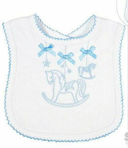 Baby Bib Rocking Horse Embroidered Design
