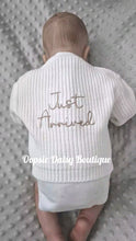 Load image into Gallery viewer, Just Arrived White Ribbed Baby Cardigan,  Choose Colour