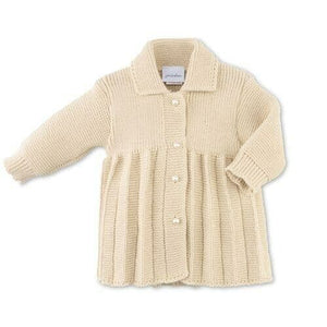 Girls Pearl Button Knitted Pram Coat Dandelion